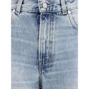 Haikure Light Blue Cotton Relaxed Fit Jeans