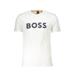 Hugo Boss White Cotton Men T-Shirt