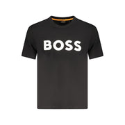 Hugo Boss Black Cotton Men T-Shirt