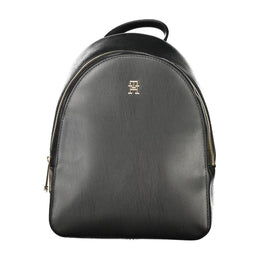 Tommy Hilfiger Black Polyurethane Women Backpack
