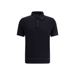 Brioni Black Cotton Polo Shirt