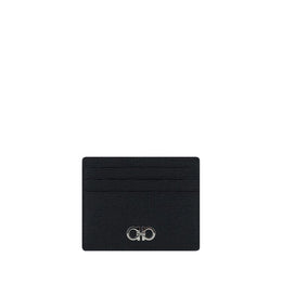 Ferragamo Black Calf Leather Bos Taurus Wallet