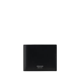 Ferragamo Black Calf Leather Bos Taurus Wallet