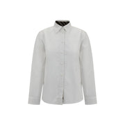 Burberry White Cotton Dress Shirt