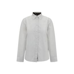 Burberry White Cotton Dress Shirt