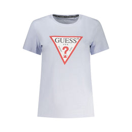 Guess Jeans Azzurro Organic Cotton Women T-Shirt