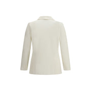 Lardini White Cotton Blazer