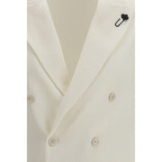 Lardini White Cotton Blazer