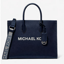 Michael Kors Blue Fur Shoulder Bag