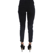 Costume National Black Cotton Cropped Jeans
