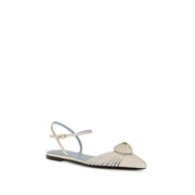 Valentino Garavani Beige Calf Leather Bos Taurus Sandals