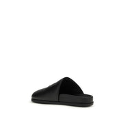 Givenchy Black Calf Leather Bos Taurus Mules