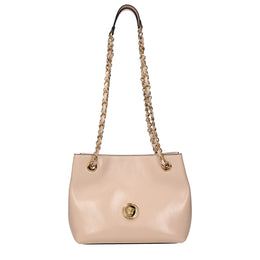Versace Pink Leather Shoulder Bag