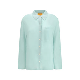 Guest in Residence Blue Cashmere Dress Shirt