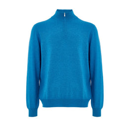 Gran Sasso Blue Wool Turtleneck