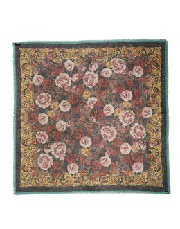 Dolce & Gabbana Multicolor Floral Cashmere Square Stole  Scarf