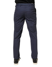 Briglia 1949 DarkBlue Wool Straight Formal Dress Trouser Pants