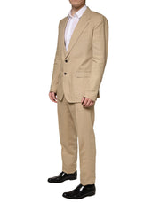 Dolce & Gabbana Beige TAORMINA Single Breasted Formal 2 Piece Suit