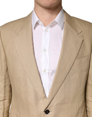 Dolce & Gabbana Beige TAORMINA Single Breasted Formal 2 Piece Suit
