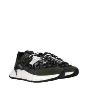 Versace Gray Leather Sneakers