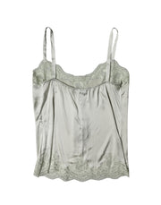 Dolce & Gabbana Light Green Floral Lace Lingerie Top Underwear