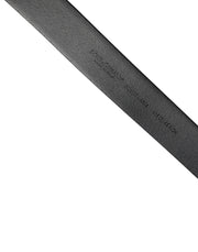 Dolce & Gabbana Black Calf Leather Silver Metal Buckle Belt