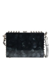 Dolce & Gabbana Black Acrylic Plexiglass Studded DOLCE BOX Clutch Bag