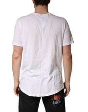 Bottega Veneta White 100% Cotton Plain Round Neck Men Shirt T-shirt
