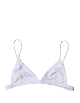 Dolce & Gabbana Top White Nylon Triangle Swimwear Beachwear Bikini