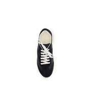 Prada Blue Calf Leather Bos Taurus Low Top Sneakers