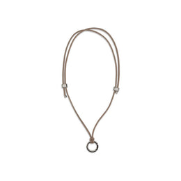 Brunello Cucinelli Black Calf Leather Bos Taurus Necklace