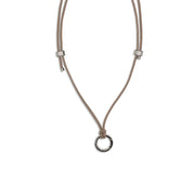 Brunello Cucinelli Black Calf Leather Bos Taurus Necklace