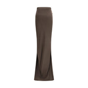 Moncler x Rick Owens Brown Cotton Long Skirt