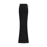Moncler x Rick Owens Black Cotton Long Skirt