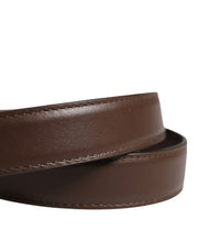 Dolce & Gabbana Belt Men Brown Classic Leather Metal Buckle Belt