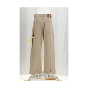 Darkpark Beige Cotton High-Waisted Jean