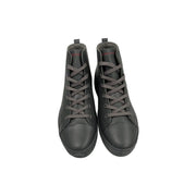 Borbonese Grey Genuine Leather Men Sneaker