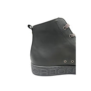Borbonese Grey Genuine Leather Men Sneaker