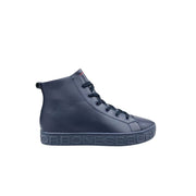Borbonese Blue Genuine Leather Men Sneaker