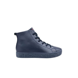 Borbonese Blue Genuine Leather Men Sneaker
