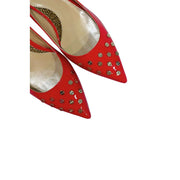 Borbonese Red Leather Women Sandal