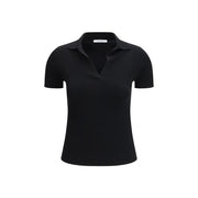 Max Mara Black Fleece Wool Polo Shirt