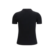 Max Mara Black Fleece Wool Polo Shirt