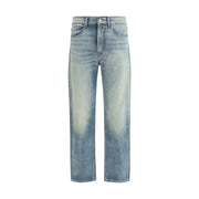 7FOR Blue Cotton Relaxed Fit Jeans