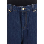 7FOR Blue Cotton Relaxed Fit Jeans