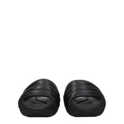 Balmain Black Leather Slippers
