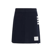 Thom Browne Blue Cotton Mini Skirt