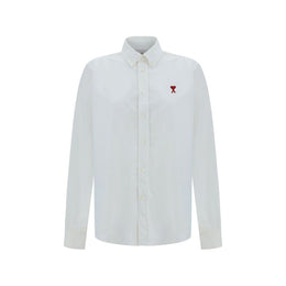 Ami Paris White Cotton Dress Shirt