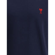 Ami Paris Blue Cotton Sweatshirt