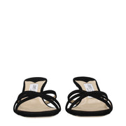 Jimmy Choo Black Leather Platform Sandals